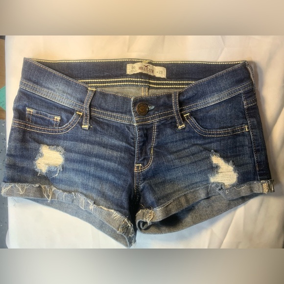 Hollister Pants - Hollister "Low-Rise" Distressed Micro Shorts Size 23